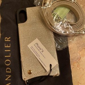 Bandolier x phone gold case. Faux leather